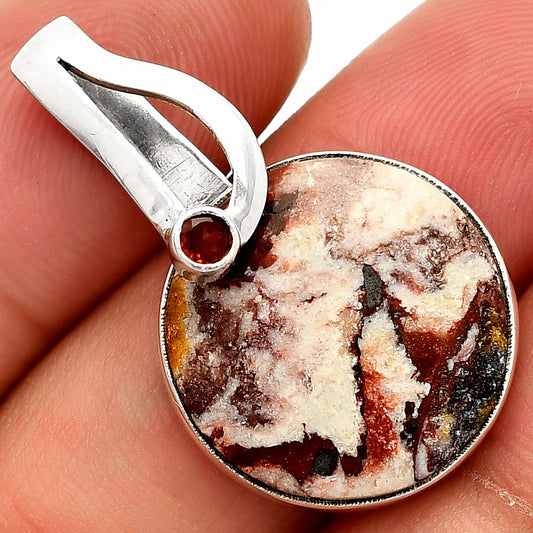 Indian Blanket Jasper & Garnet Pendant P-1251 SDP148828