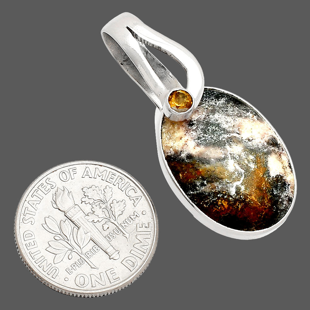Indian Blanket Jasper & Citrine Pendant P-1251 SDP148839