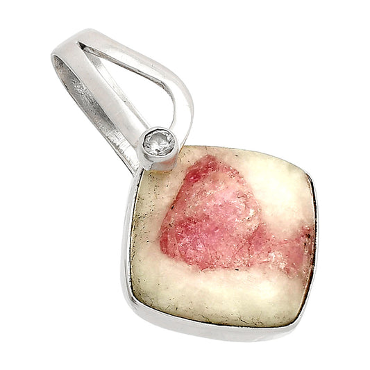 Pink Tourmaline In Quartz & White Quartz Pendant P-1251 SDP148842
