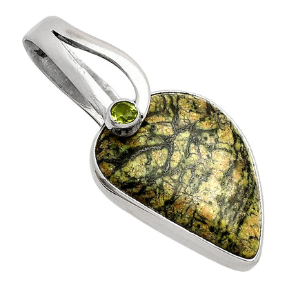 Natural Serpentine & Peridot Pendant P-1251 SDP148848
