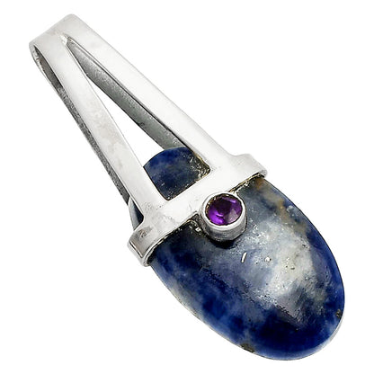 Natural Sodalite & Amethyst Pendant P-1563 SDP148870