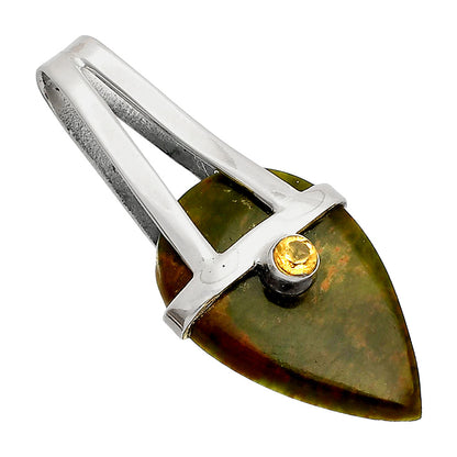 Natural Chrome Chalcedony & Citrine Pendant P-1563 SDP148878