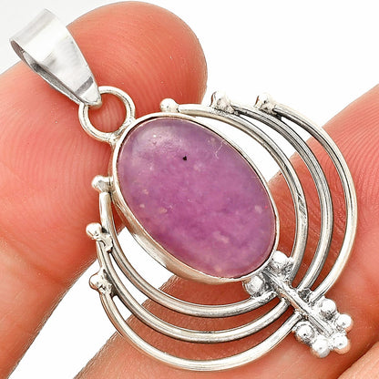 Lotus - Natural Purple Lepidolite Pendant P-1702 SDP148903