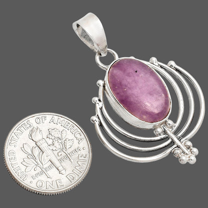 Lotus - Natural Purple Lepidolite Pendant P-1702 SDP148903