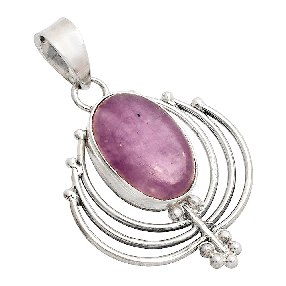 Lotus - Natural Purple Lepidolite Pendant P-1702 SDP148903