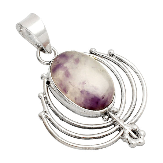 Lotus - Natural Purple Lepidolite Pendant P-1702 SDP148909