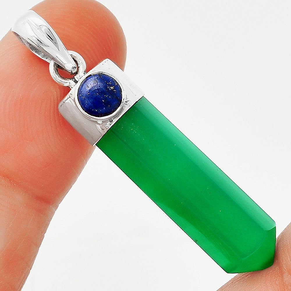 Point - Green Onyx & Lapis Lazuli Pendant P-1107 SDP148939
