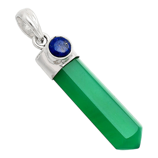 Point - Green Onyx & Lapis Lazuli Pendant P-1107 SDP148939