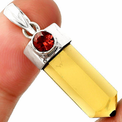 Point - Cognac Quartz & Garnet Pendant P-1107 SDP149020