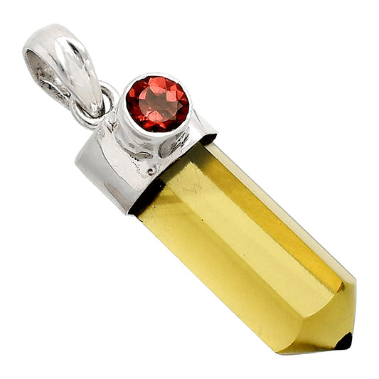 Point - Cognac Quartz & Garnet Pendant P-1107 SDP149020