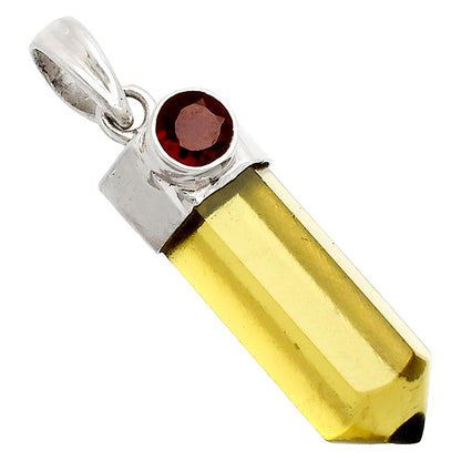 Point - Cognac Quartz & Black Onyx Pendant P-1107 SDP149027