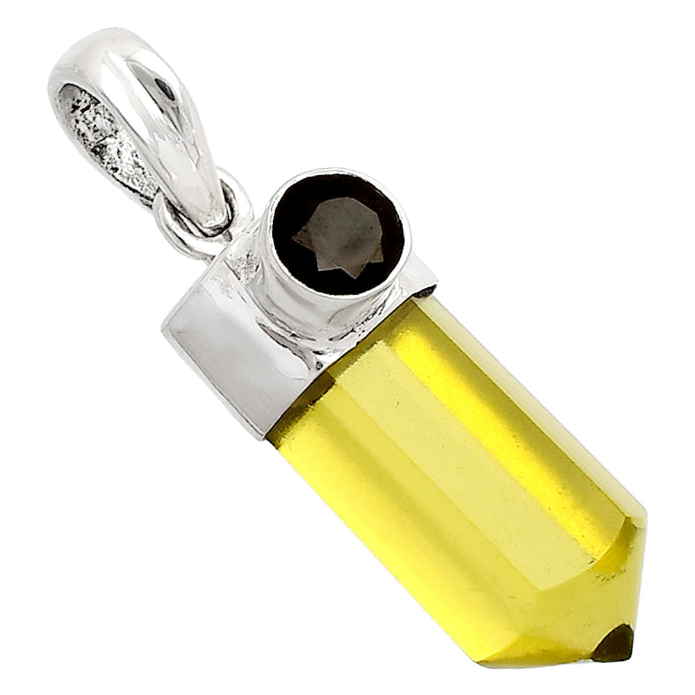 Point - Lemon Quartz & Black Onyx Pendant P-1107 SDP149029