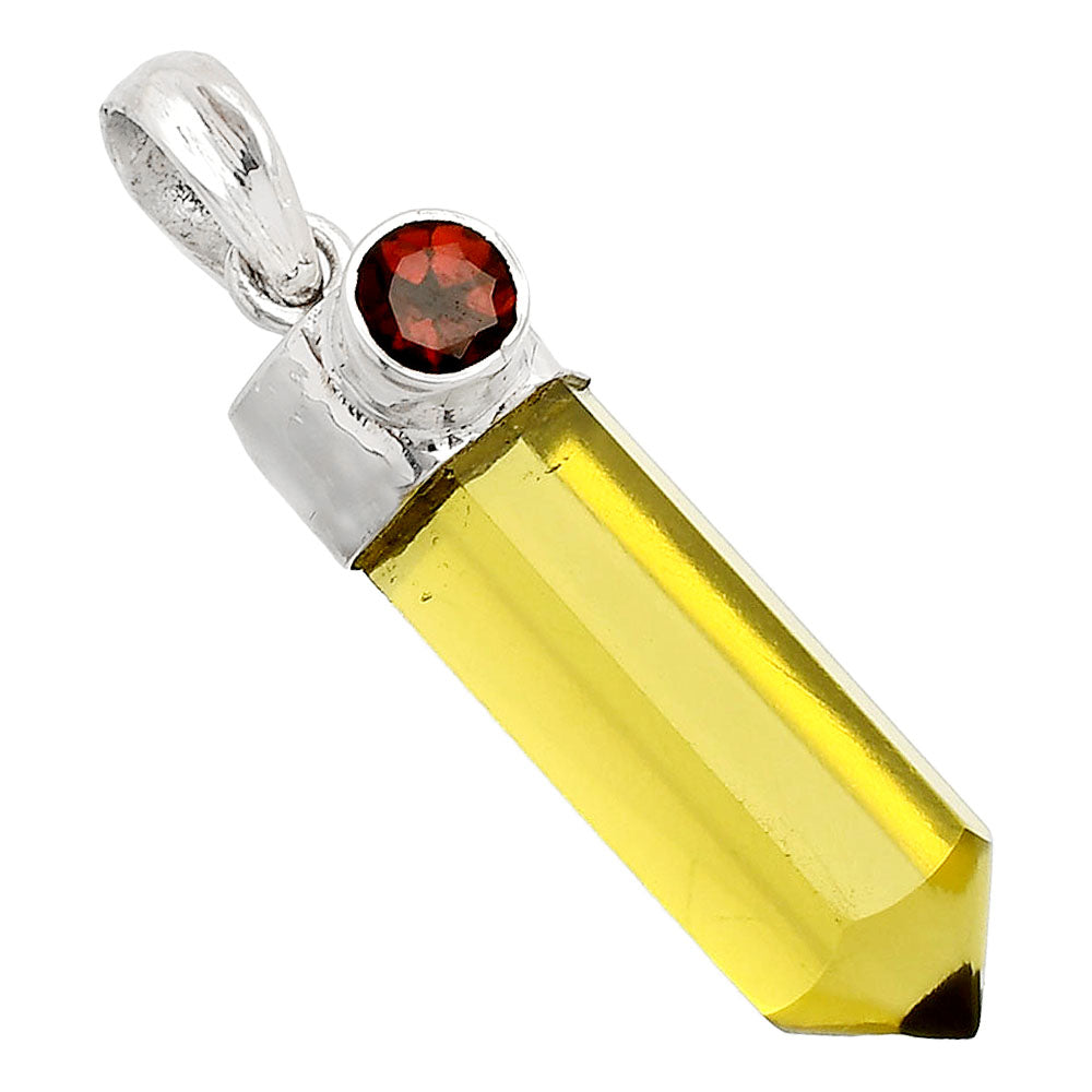 Point - Lemon Quartz & Garnet Pendant P-1107 SDP149031