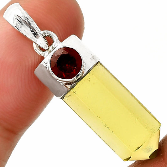 Point - Lemon Quartz & Garnet Pendant P-1107 SDP149035