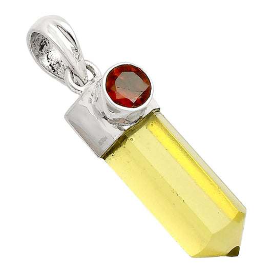 Point - Lemon Quartz & Garnet Pendant P-1107 SDP149035