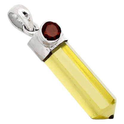 Point - Lemon Quartz & Garnet Pendant P-1107 SDP149044