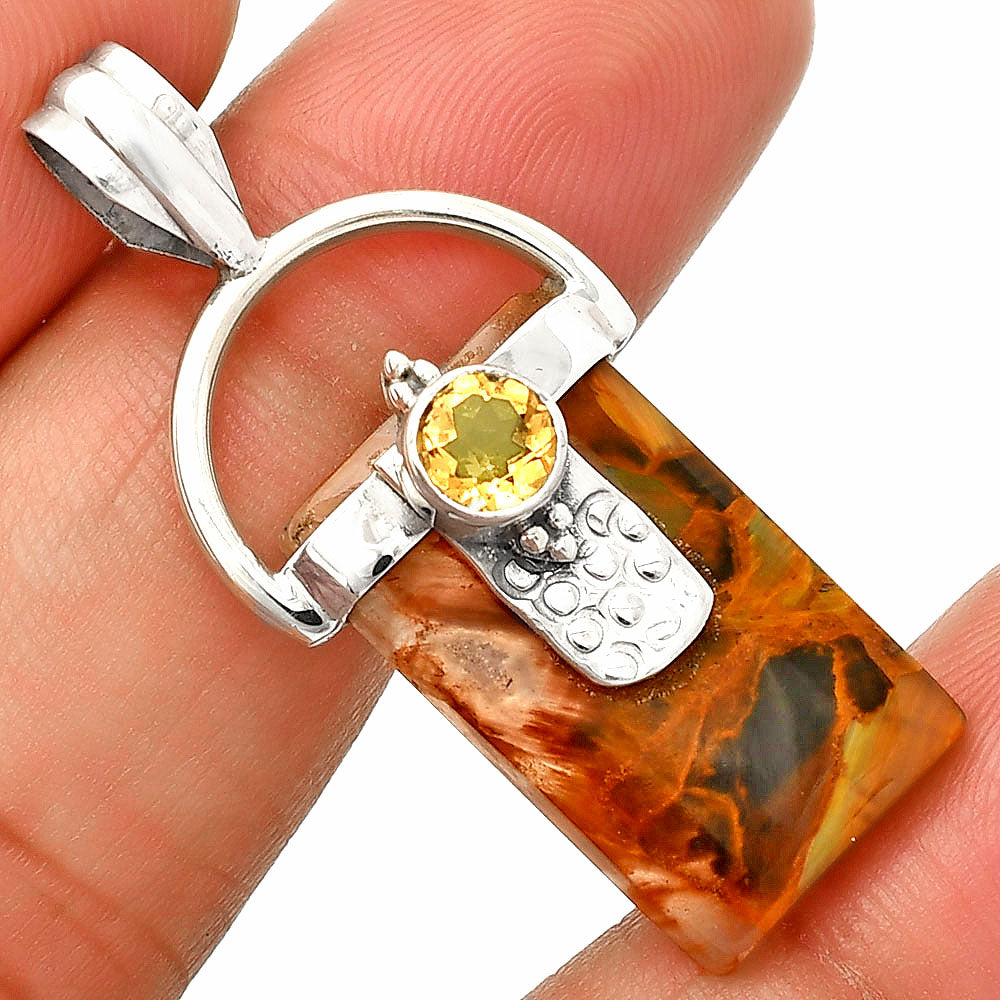 Pietersite - Namibia & Citrine Pendant P-1723 SDP149220