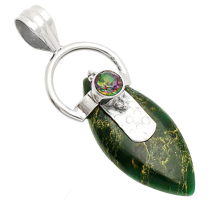 Green Fuchsite & Mystic Topaz Pendant P-1723 SDP149225