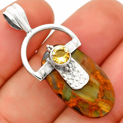 Pietersite - Namibia & Citrine Pendant P-1723 SDP149233