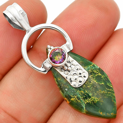 Green Fuchsite & Mystic Topaz Pendant P-1723 SDP149237