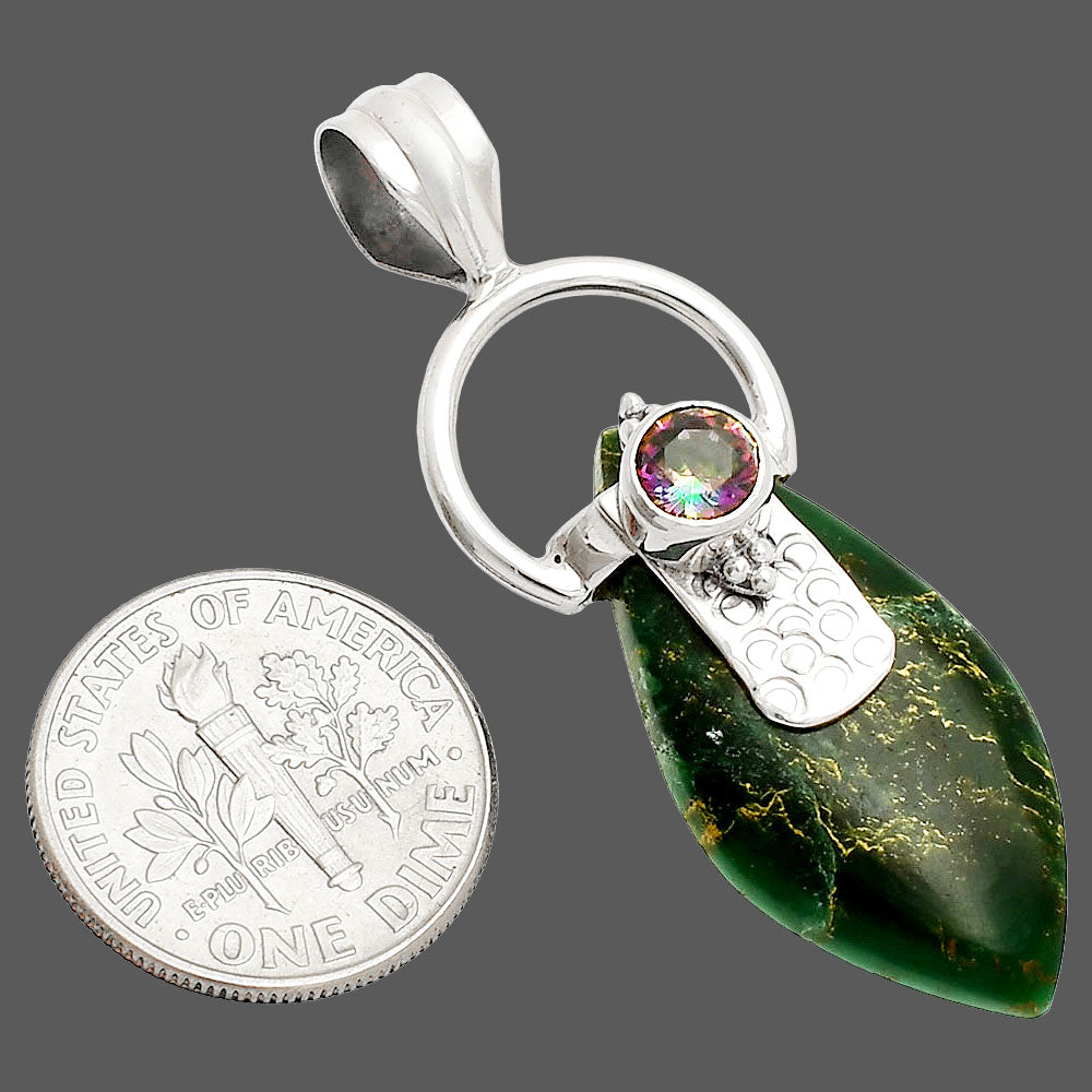Green Fuchsite & Mystic Topaz Pendant P-1723 SDP149237