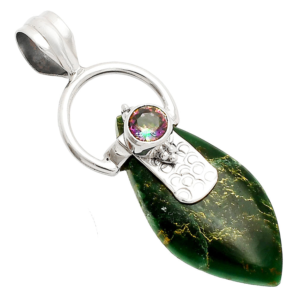 Green Fuchsite & Mystic Topaz Pendant P-1723 SDP149237