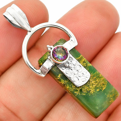 Green Fuchsite & Mystic Topaz Pendant P-1723 SDP149241
