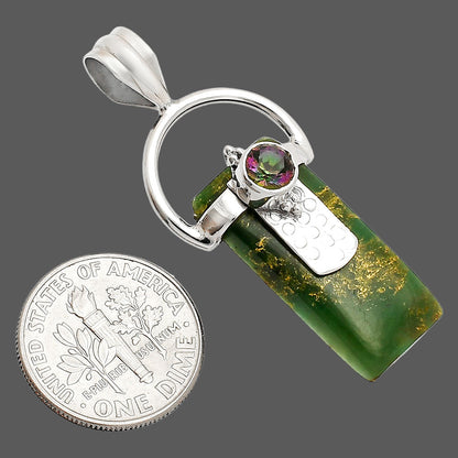 Green Fuchsite & Mystic Topaz Pendant P-1723 SDP149241