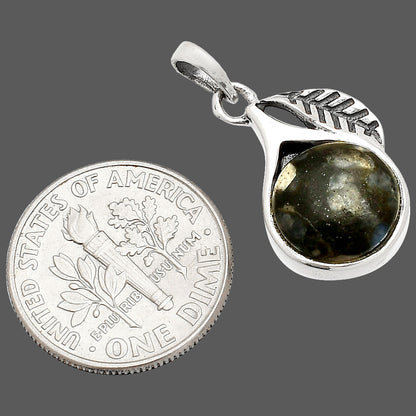Leaf Llanite Blue Opal Crystal Sphere Pendant P-1105 SDP149432