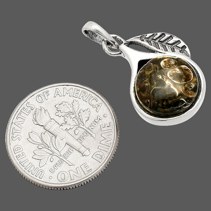 Leaf - Natural Turtella Jasper - USA Pendant P-1105 SDP149434
