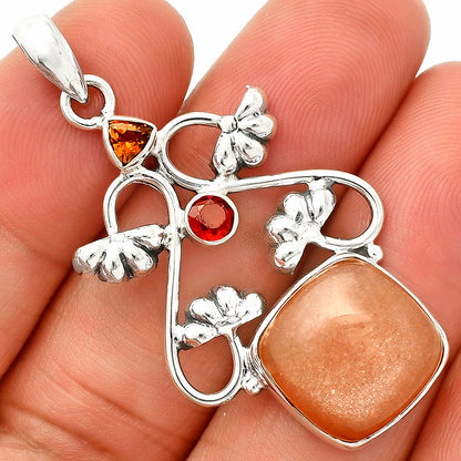 Sunstone, Padparadscha Sapphire & Garnet Pendant P-1294 SDP149502