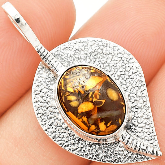 Natural Coquina Fossil Jasper - India Pendant P-1218 SDP149521