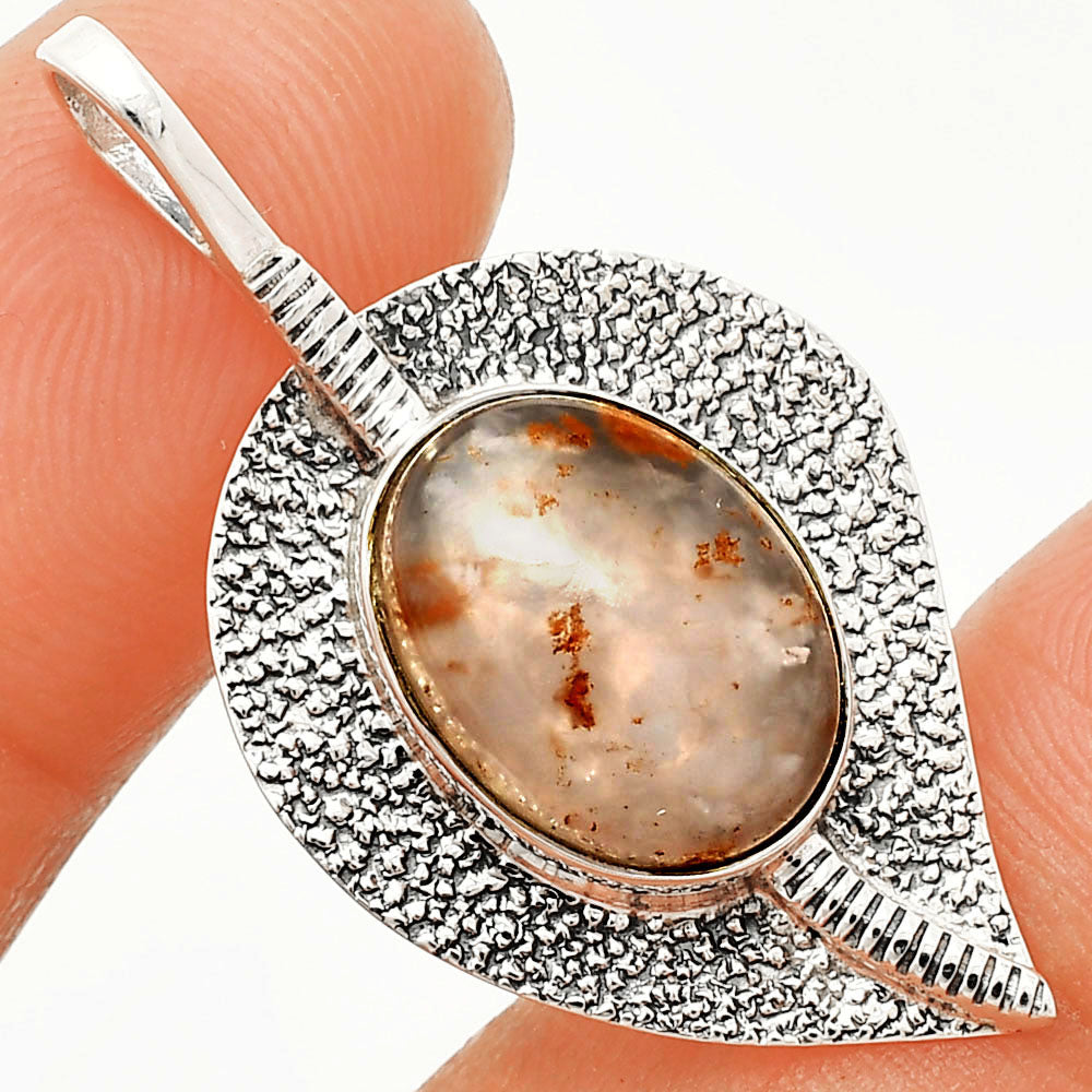 Natural Robinson Ranch Plume Agate Pendant P-1218 SDP149536