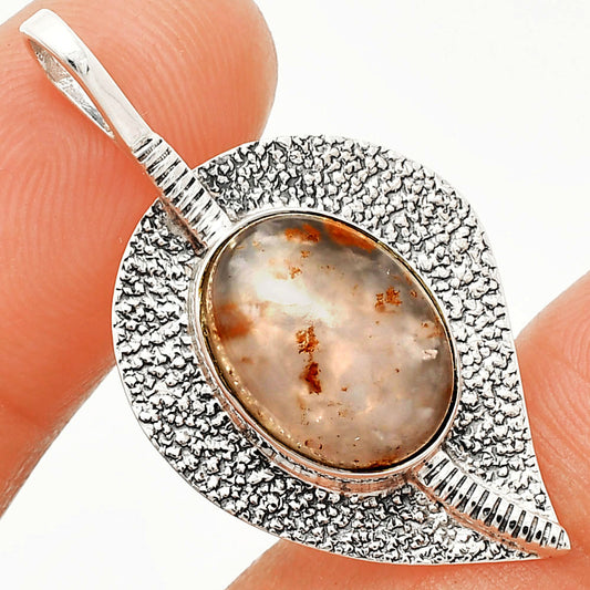 Natural Robinson Ranch Plume Agate Pendant P-1218 SDP149536