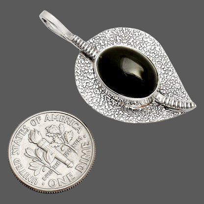 Natural Black Onyx - Brazil Pendant P-1218 SDP149552