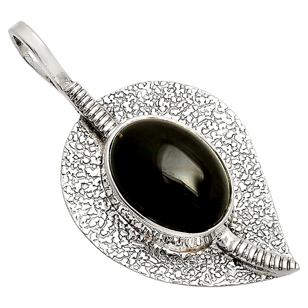 Natural Black Onyx - Brazil Pendant P-1218 SDP149552