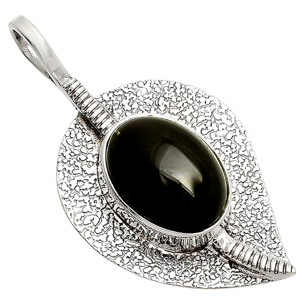 Natural Black Onyx - Brazil Pendant P-1218 SDP149553