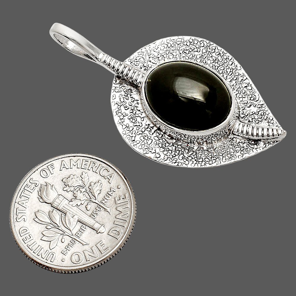 Natural Black Onyx - Brazil Pendant P-1218 SDP149554