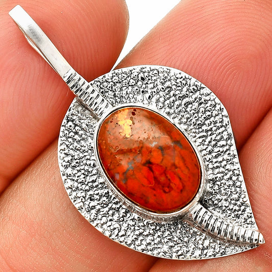 Natural Red Moss Agate Pendant P-1218 SDP149558