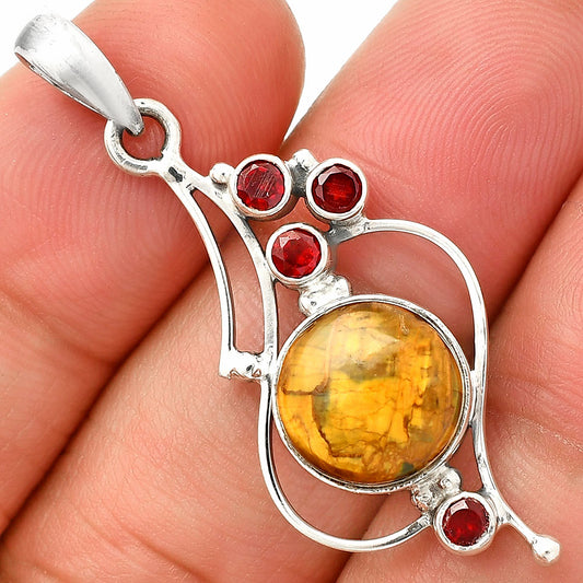 Natural Nellite & Garnet Pendant P-1037 SDP149596