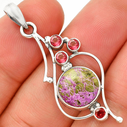 Purpurite - South Africa & Garnet Pendant P-1037 SDP149603