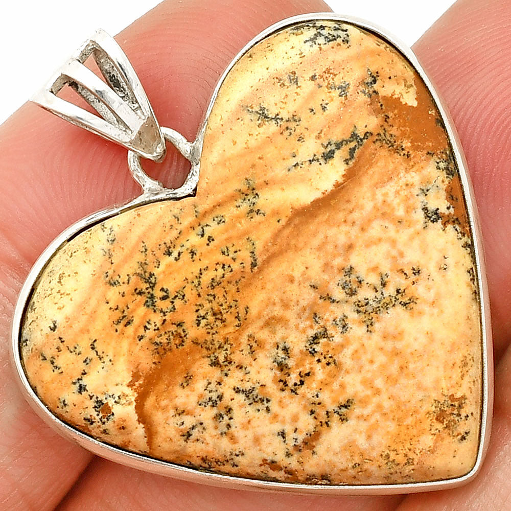 Heart - Natural Picture Jasper Pendant P-1043 SDP149893
