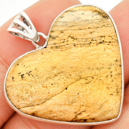 Heart - Natural Picture Jasper Pendant P-1043 SDP149979
