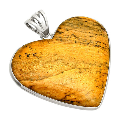 Heart - Natural Picture Jasper Pendant P-1043 SDP149979