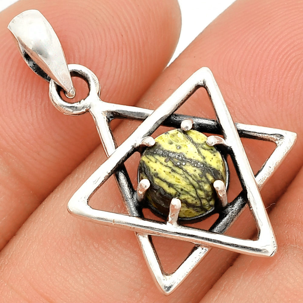 Star - Natural Serpentine Pendant P-1004 SDP150000