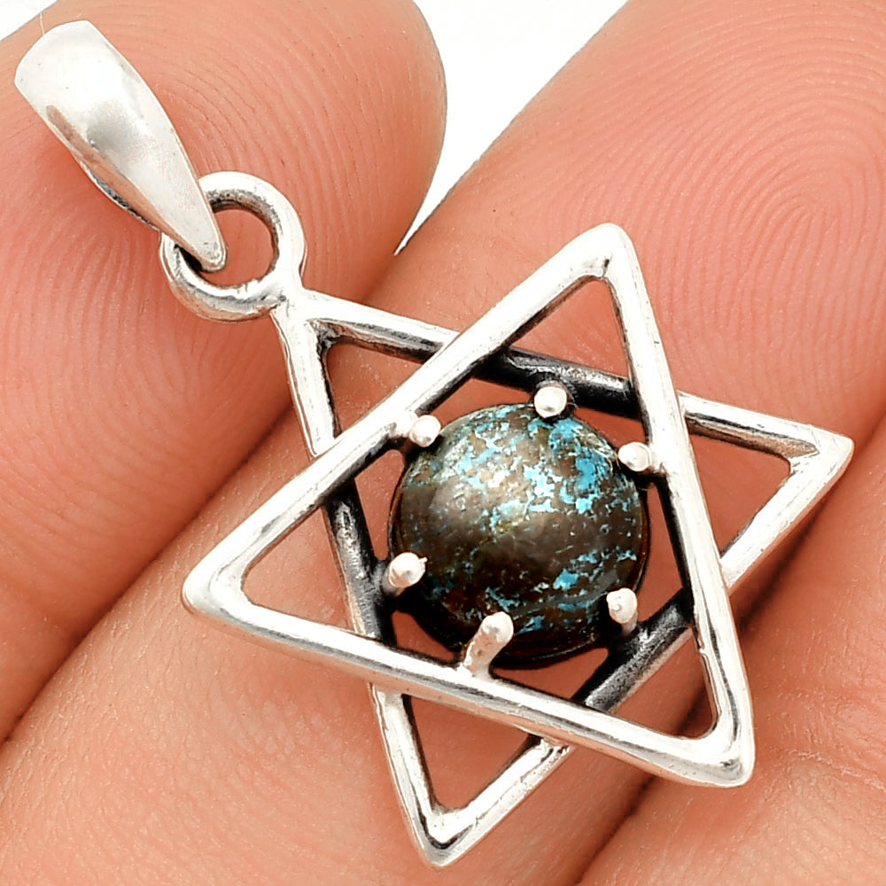 Star of David - Natural Shattuckite - USA Pendant P-1004 SDP150011