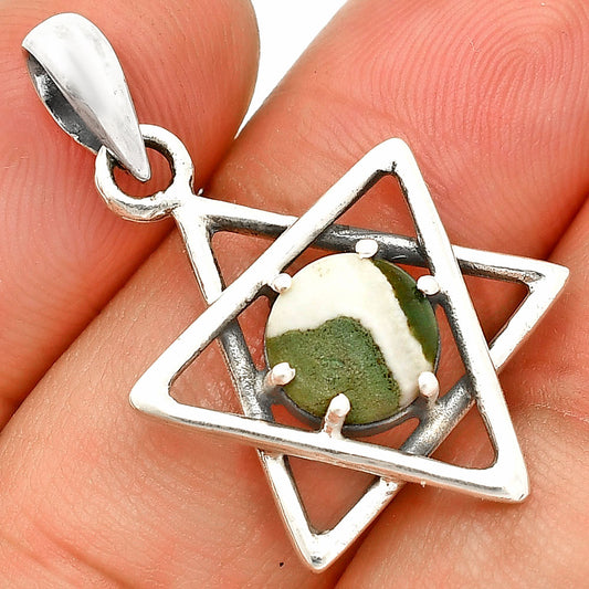 Star of David - Natural Larsonite Jasper Pendant P-1004 SDP150020