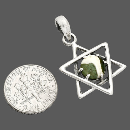 Star of David - Natural Larsonite Jasper Pendant P-1004 SDP150020