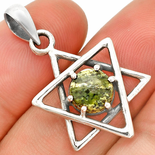 Star of David - Natural Natural Chrysotile Pendant P-1004 SDP150065