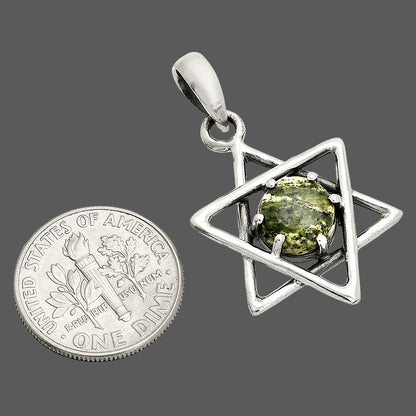 Star of David - Natural Natural Chrysotile Pendant P-1004 SDP150065